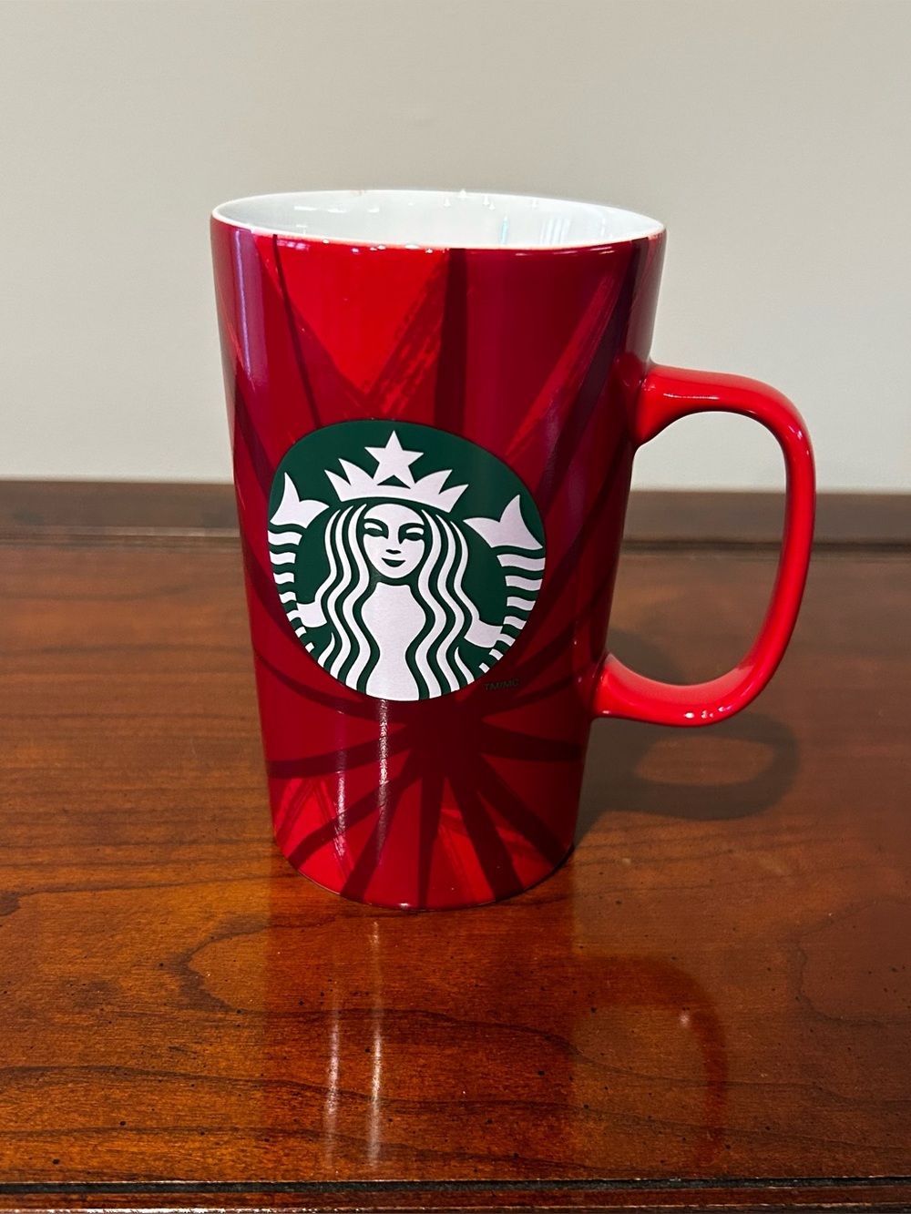 Starbucks Christmas Blend Ceramic Mug with Green Logo 16 oz.